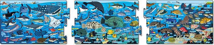 兒童向 - 海洋生物 18/24/32塊 (16.5×74cm)