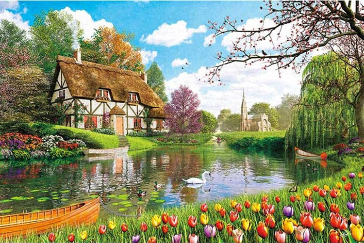 Dominic Davison - 鮮花盛開的小屋 1000塊 (50×75cm)