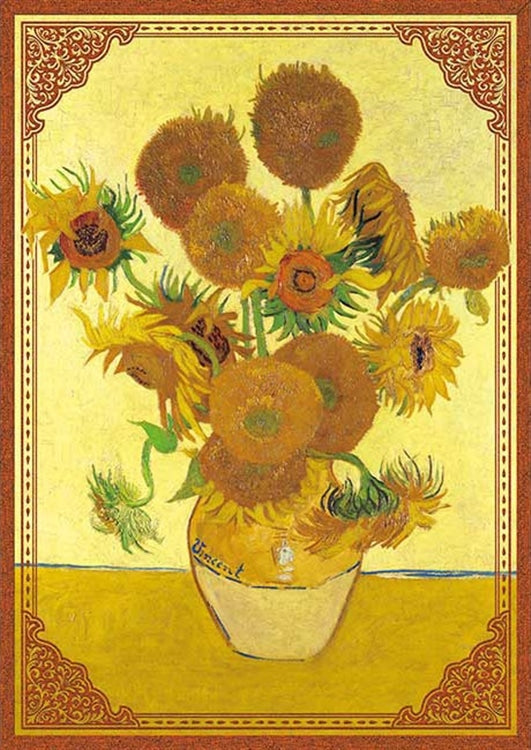 (燙金工藝) 梵高 - 向日葵 108塊 (18.2×25.7cm)