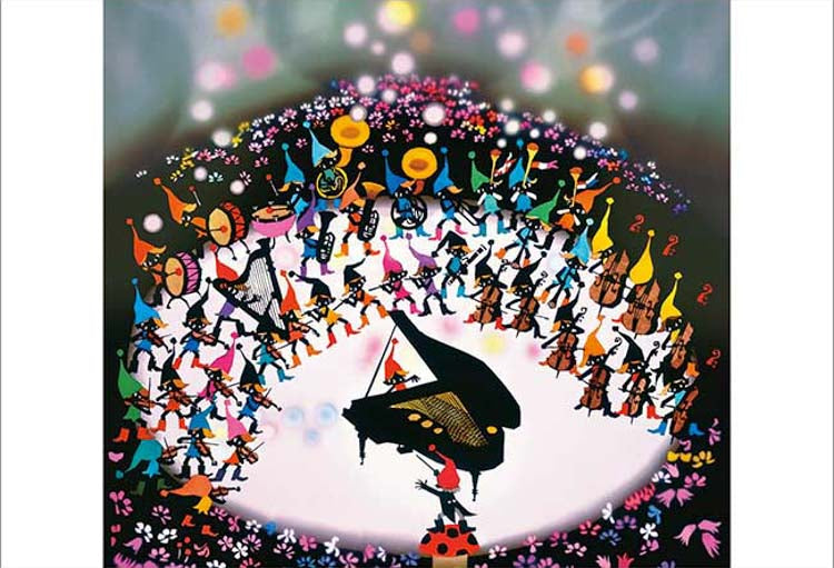 藤城清治 - 管弦樂團 300塊 (26×38cm)