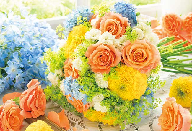 花藝 - 閃亮的橙花 300塊 (26×38cm)