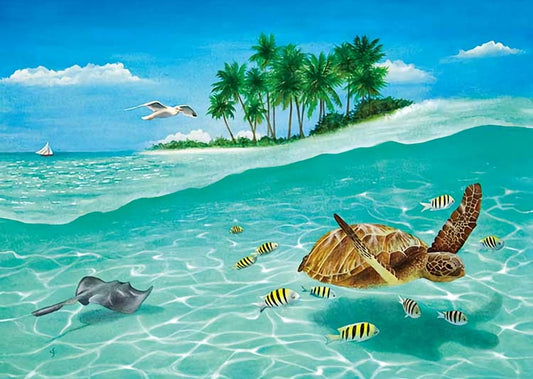 Carolyn Steele - 藍色綠洲 500塊 (38×53cm)