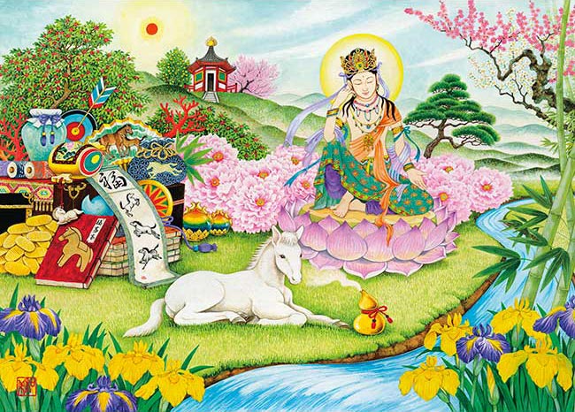 Izumi Kazumi - 白馬觀音菩薩 500塊 (38×53cm)