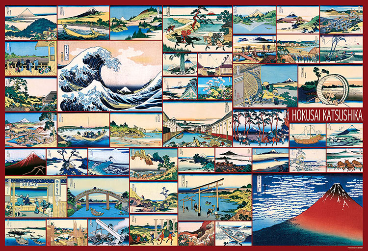 葛飾北齋 - 冨嶽三十六景合集 1000塊 (49×72cm)
