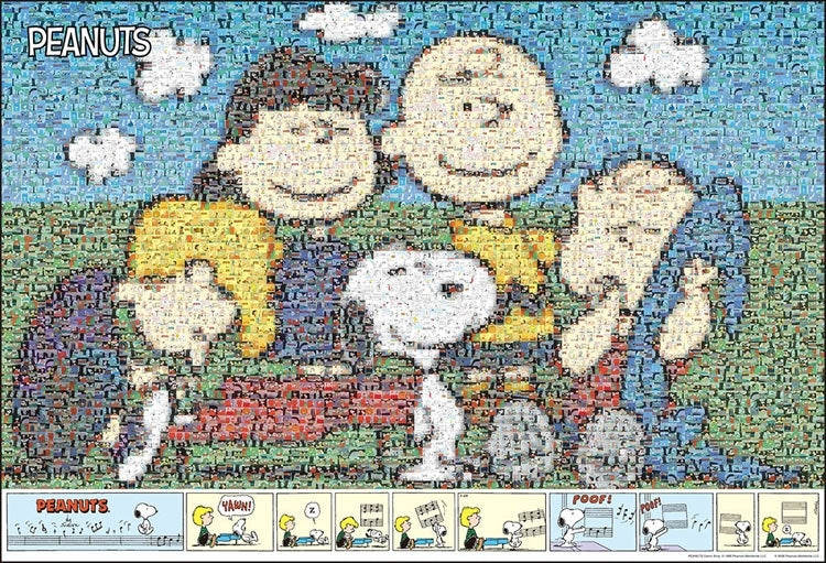 史努比 - 馬賽克藝術 史努比與朋友 1000塊 (49×72cm)
