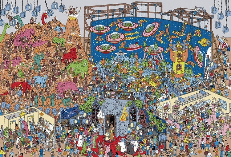 威利在哪裏? - 恐龍、外星人、幽靈 1000塊 (49×72cm)