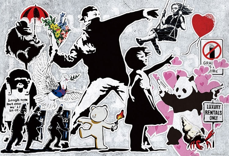 Banksy - 塗鴉 1000塊 (49×72cm)