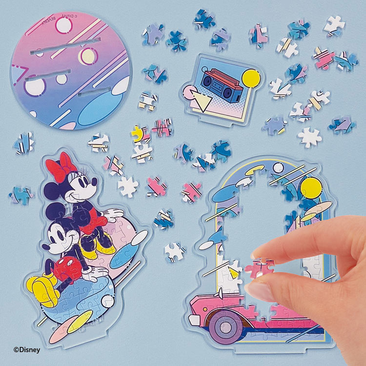 水晶立體 -米奇米妮 Mickey & Minnie 87塊