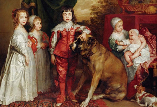 范戴克 - 查理一世的五個孩子 300塊 (26×38cm)
