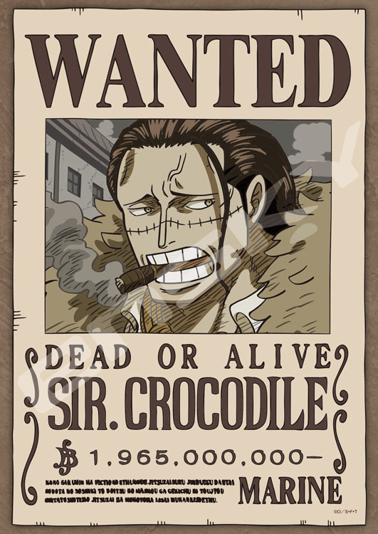 海賊王 - 克洛克達爾 通緝令 III 208塊 (18.2×25.7cm)