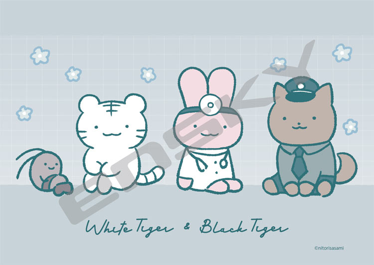 White Tiger and Black Tiger - 白虎與黑虎 208塊 (18.2×25.7cm)