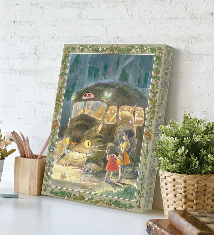 畫布框立體 - 龍貓 龍貓巴士到達 366塊