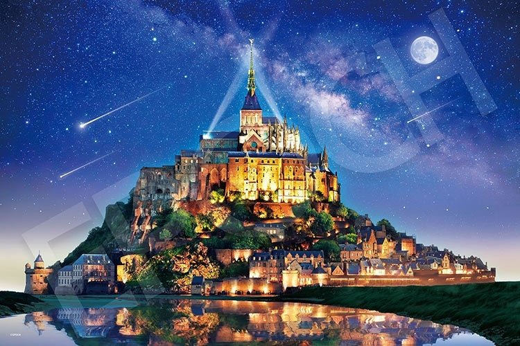 法國風景 - 星光燦爛的米歇爾山1000塊 (50×75cm)