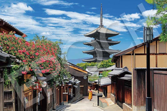 (迷你尺寸) 日本風景 - 紫薇盛開的八坂塔 2016塊 (50×75cm)