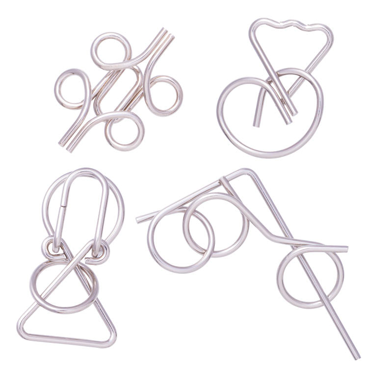 解難魔金 - 拼圖環 RED