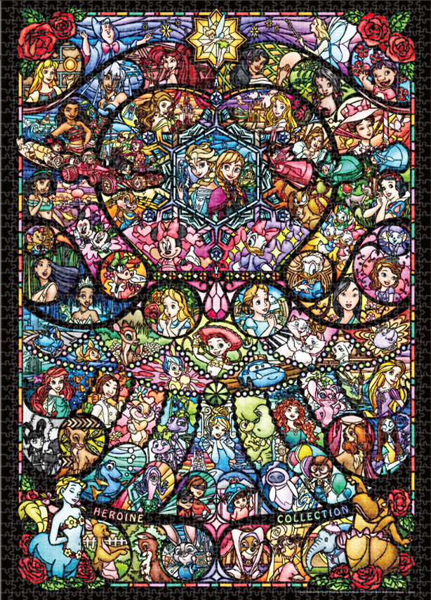 迪士尼 - 迪士尼全女角色彩色玻璃 2000塊 (73×102cm)