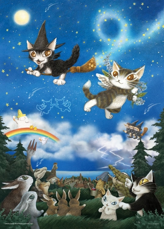 達洋貓 - 天使與魔鬼:每個人都抬頭仰望閃爍的夜空 500塊 (38×53cm)