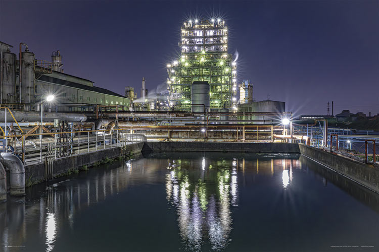 日本風景 - 川崎工廠夜景(白色城堡) 1000塊 (50×75cm)