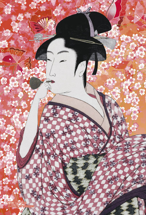 (透明樹脂)其他類 - 吹爆米花的女人 70塊 (10×14.7cm)