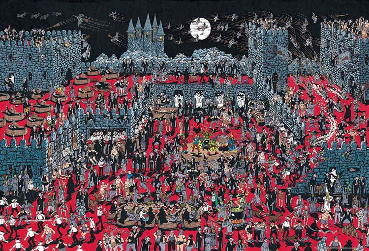(迷你尺寸) 威利在哪裏? - 吸血鬼與女巫的城堡 2000塊 (49×72 cm)