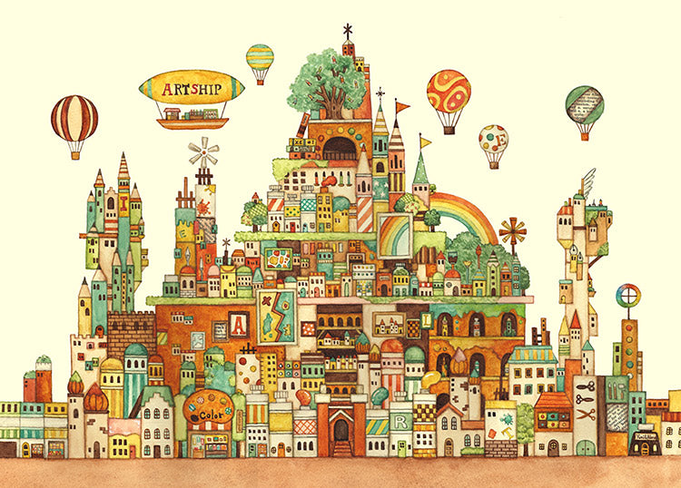 西村典子 -  奇幻之城 500塊 (38×53cm)