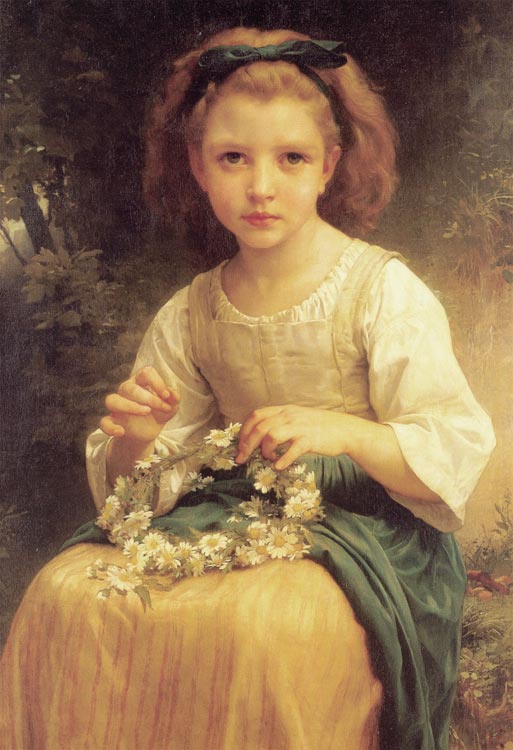 威廉·阿道夫·布格羅 - 織花女孩 300塊 (26×38cm)
