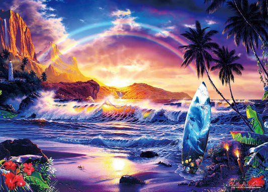 (迷你尺寸) (夜光) Christian Lassen - 終身衝浪 2000塊 (38×53cm)