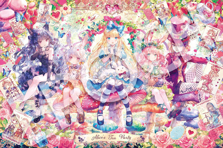 Onineko - 愛麗絲的茶會 1000塊 (50×75cm)