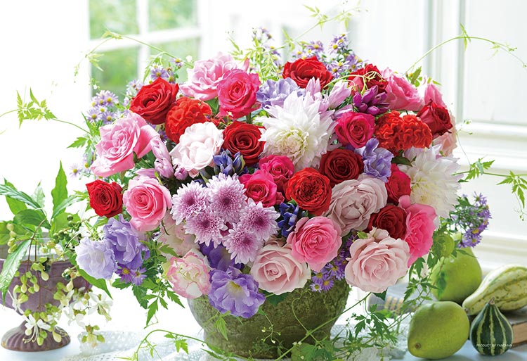 (迷你尺寸) 花藝 - 絢麗之花 500塊 (26×38cm)