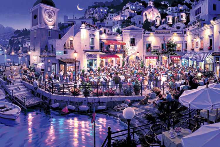 (夜光) (迷你尺寸) 笹倉鐵平 - 咖啡廳·美麗的夜晚 2016塊 (50×75cm)