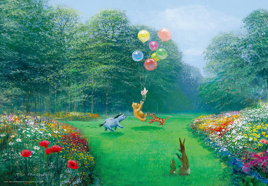 (帆布紋理) 小熊維尼 - 小熊維尼拯救小豬 1000塊 (51×73.5cm)