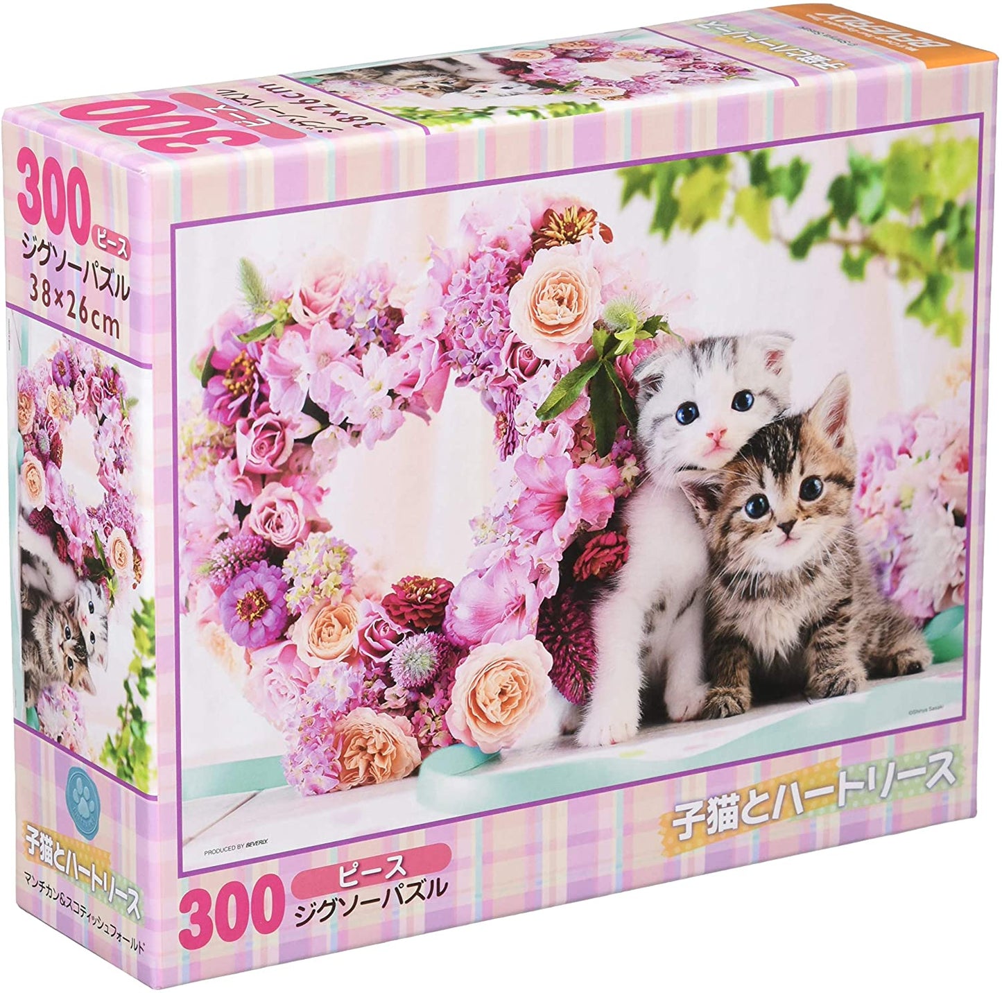 動物類 - 小貓與愛的花圈 300塊 (26×38cm)