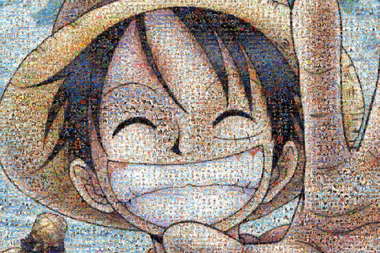 (環保樹脂) (馬賽克) 海賊王 - 路飛大頭肖像 1000塊 (50×75cm)