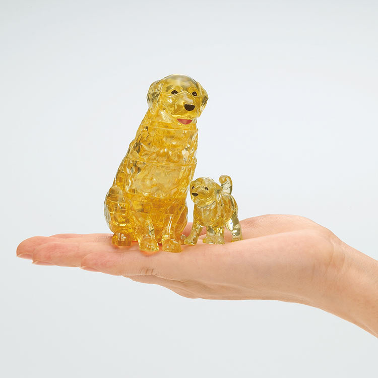 水晶立體 - 金毛犬母子 44塊