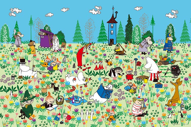 姆明一族 - 花園野餐 1000塊 (50×75cm)