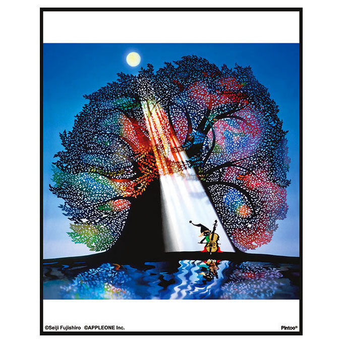 (透明樹脂) 藤城清治 - 月光之聲 80塊 (14.4×17.9cm)