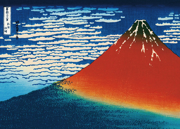 (迷你尺寸) 葛飾北齋 - 凱風快晴 2000塊 (38×53cm)
