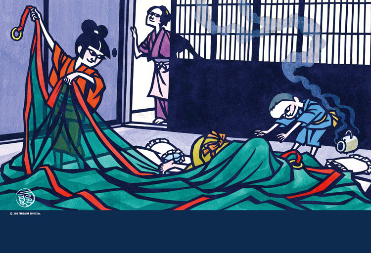 滝平二郎 - 蚊帳 300塊 (26×38cm)