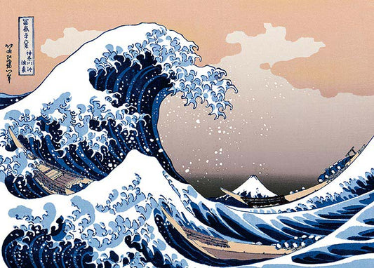 (迷你尺寸) 葛飾北齋 - 神奈川沖浪裏 (冨嶽三十六景) 2000塊 (38×53cm)