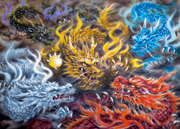 原井加代美 - 五彩龍 3000塊 (73×102cm)