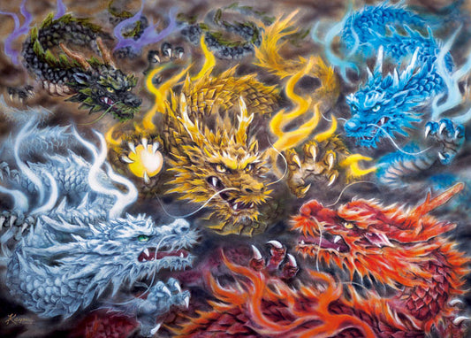 原井加代美 - 五彩龍 3000塊 (73×102cm)