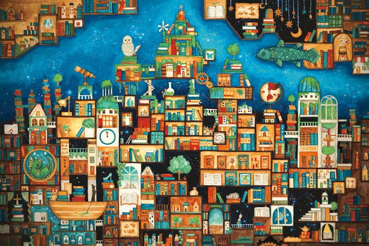 西村典子 - 被遺忘的書國 1000塊 (50×75)