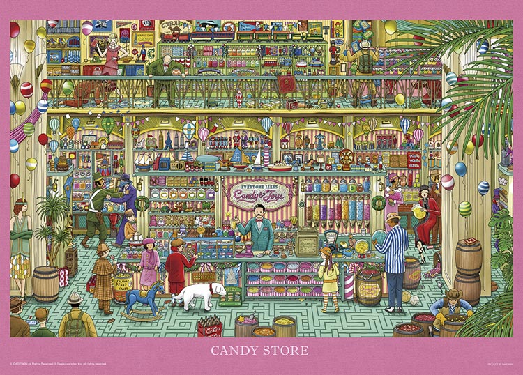 迷宮偵探 - 在糖果店裡尋找什麼 500塊 (38×53cm)