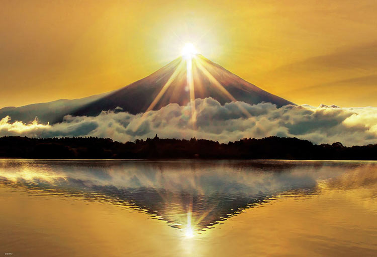 日本風景 - 金鑽富士 1000塊 (49×72cm)