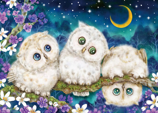 原井加代美 - 倒吊的貓頭鷹寶寶 600塊 (38×53cm)