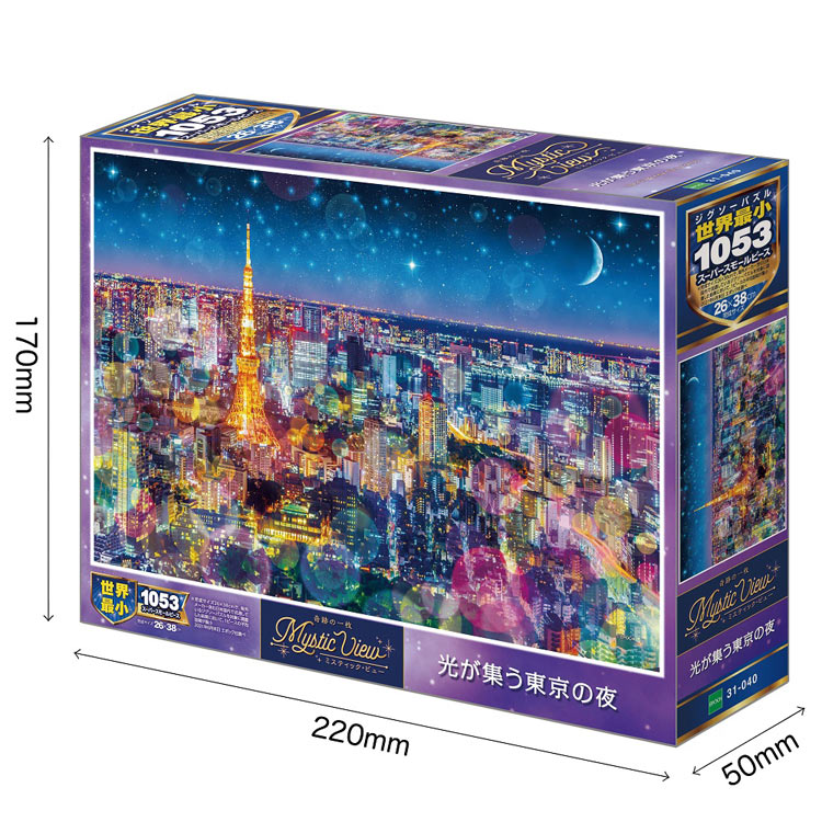 (迷你尺寸) 日本風景 - 燈光匯聚東京之夜 1053塊 (26×38cm)