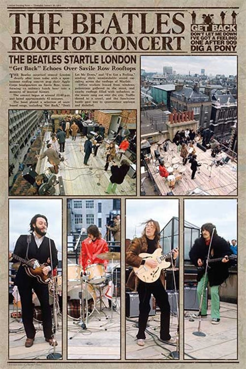 披頭四樂隊 - The Beatles Rooftop Concert  1000塊 (50×75cm)