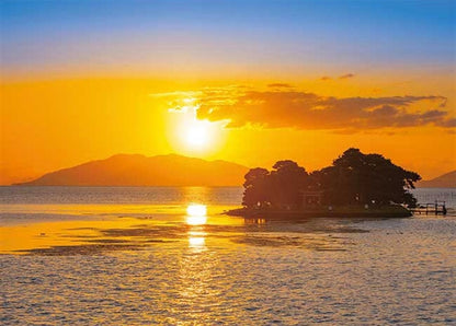日本風景 - 夕陽下的?道湖 500塊 (38×53cm)