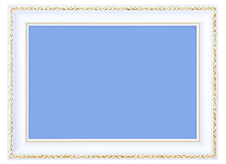 Beverly 豪華木框 白色金浮雕 - 26×38cm