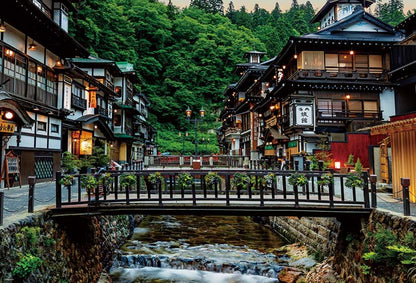 日本風景 - 夏日銀山溫泉 1000塊 (49×72cm)